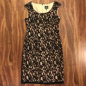 Adrianna Papell Black Lace Dress